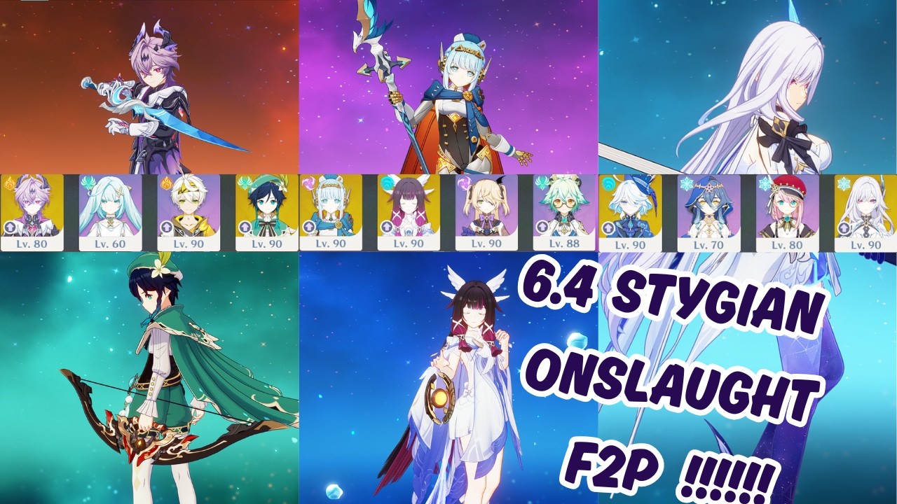 NEW Stygian Onslaught Fearless F2P clear| No Mavuika,No Varka,No Flins,No Escoffier| 2 cost teams