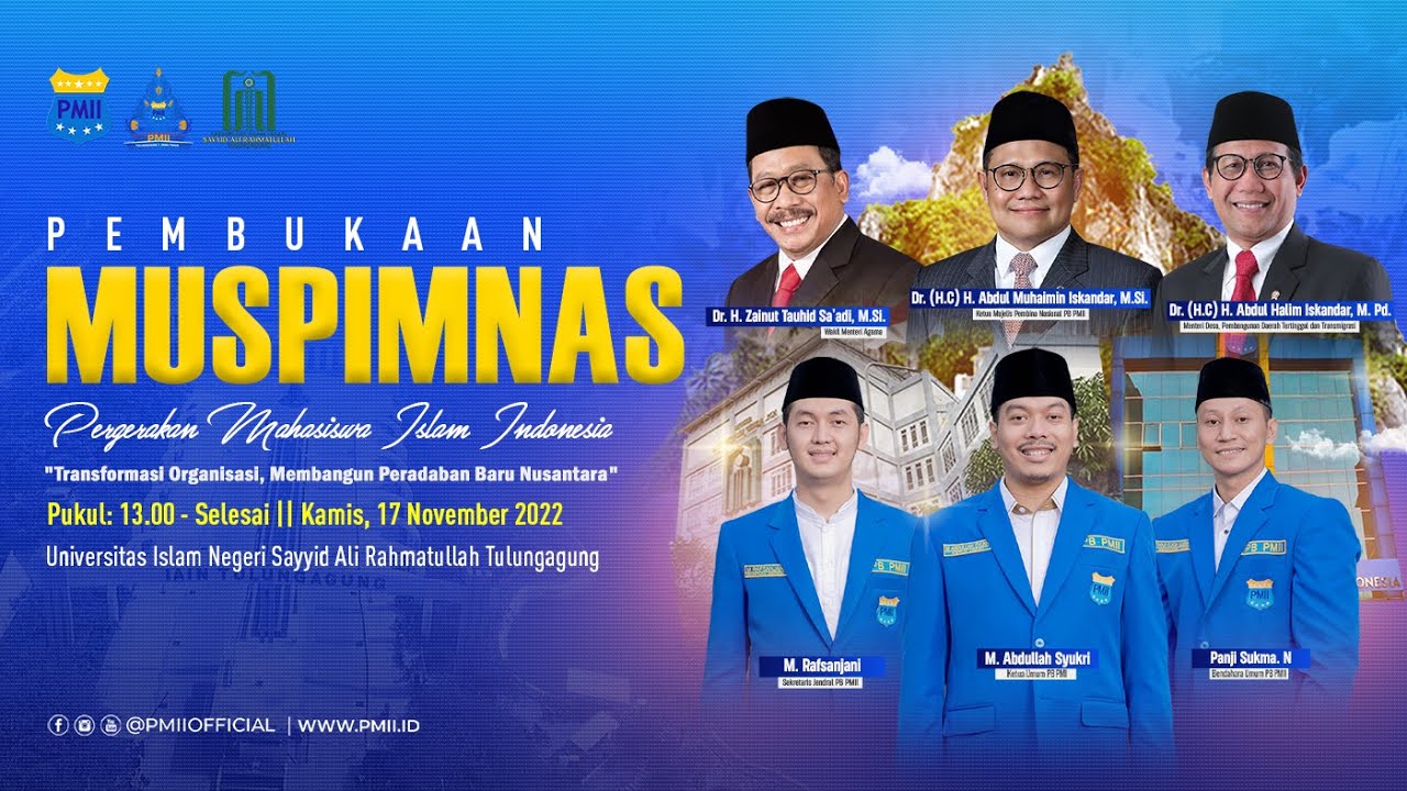 🔴 Pembukaan Muspimnas PMII 2022 - Transformasi Organisasi, Membangun Peradaban Baru Nusantara