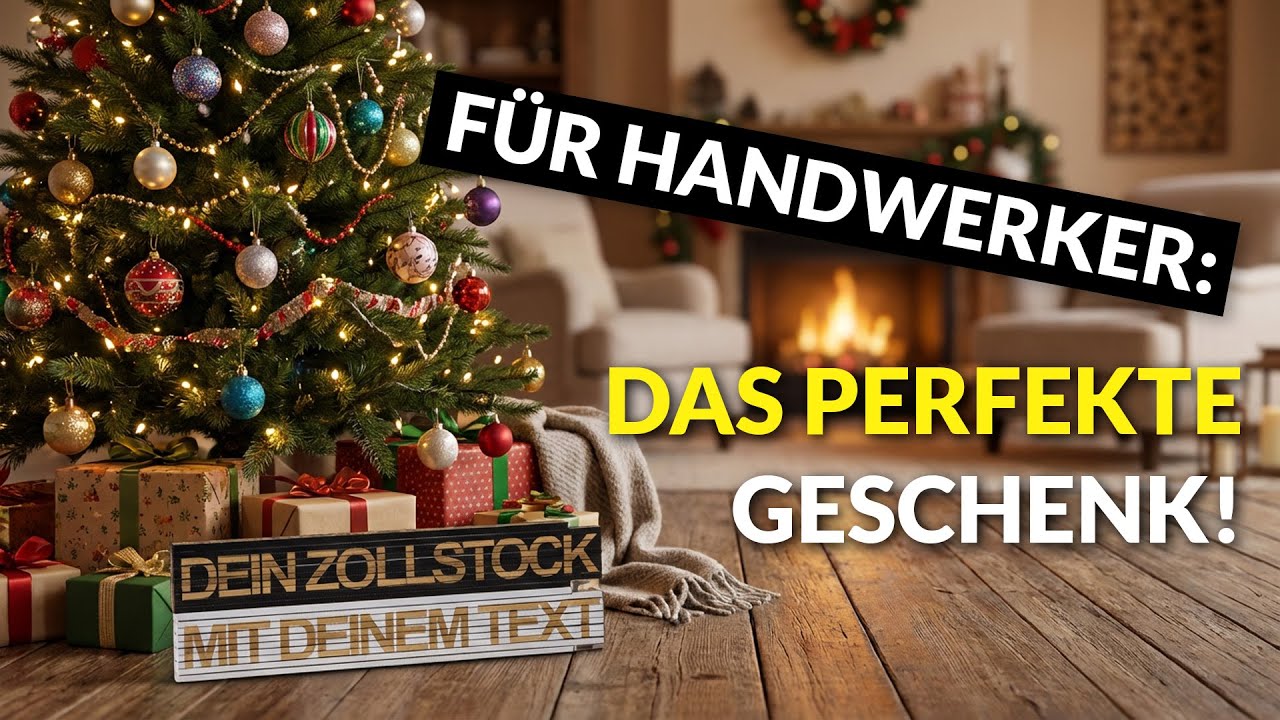 Das perfekte Weihnachtsgeschenk für Handwerker: Ein gravierter Zollstock!
