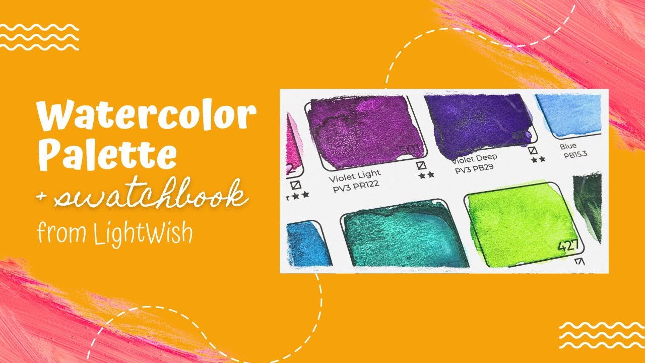 Lightwish Watercolor Palette Review | Walnut Wood Palette & Sketchbook