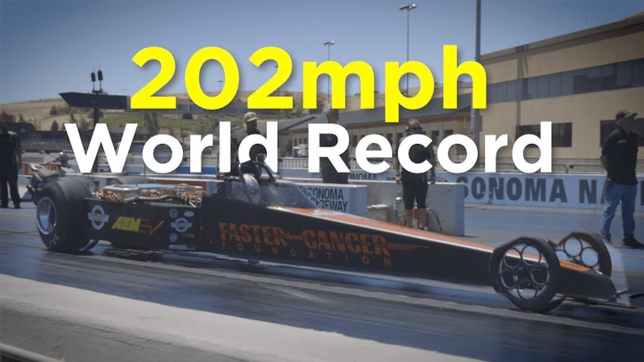 Steve Huff BREAKS EV Dragster WORLD RECORD!