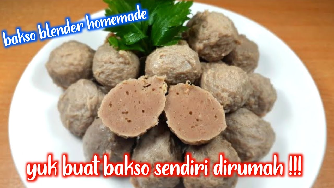 RESEP BAKSO SAPI BLENDER HOMEMADE || HASILNYA GURIH DAN KENYAL !!