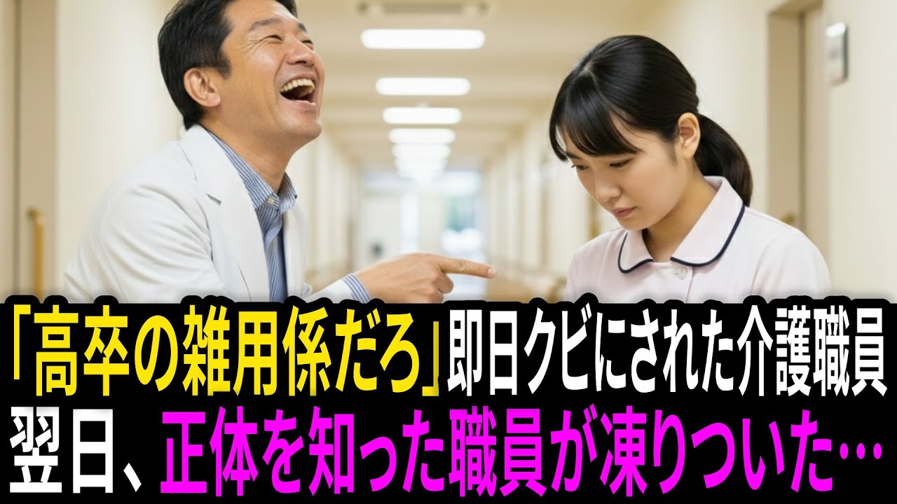 「高卒の雑用係だろ」即日クビにされた介護スタッフ。翌日、施設全員が言葉を失った…｜朗読