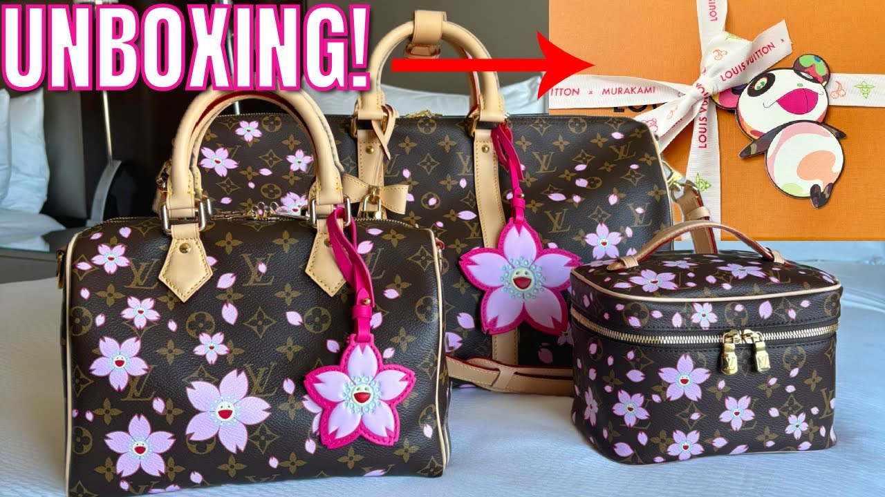 LOUIS VUITTON CHERRY BLOSSOM SURPRISE UNBOXING! WHAT’S IN MY LV KEEPALL 45 & NICE MINI 🌸 DIME REVIEW