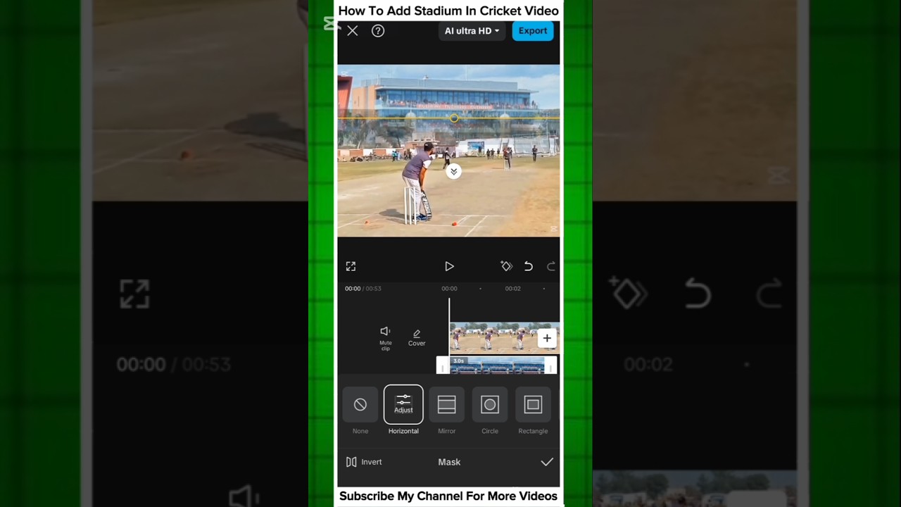 How To Add Stadium In Cricket video|Cricket Video Editing Tutorial🚩#capcuttips #cricketediting#viral