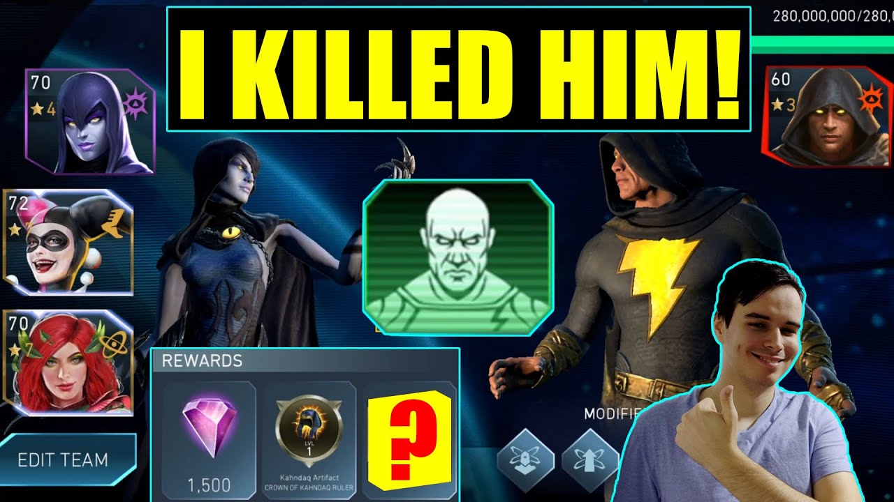 Я убил финального босса, Чёрного Адама! Injustice 2 Mobile