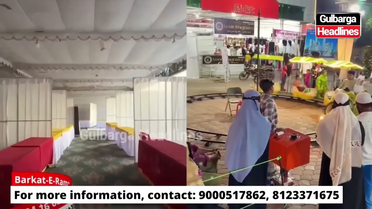 Barkat-E-Ramzan Expo and Taraweeh arrangements at Mughal Garden Function Hall, Gulbarga.