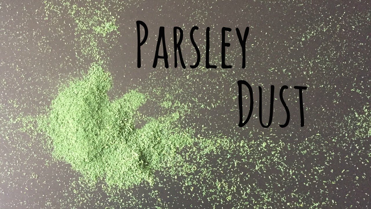 Parsley Dust // Dehydrator // Garnish // Vegan // Breaking Chegan