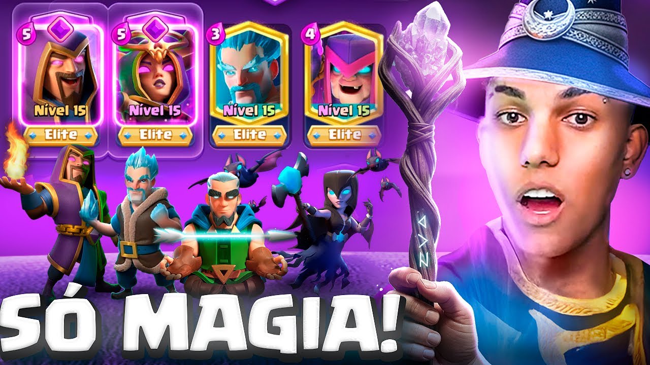 CRIEI UM DECK MÁGICO NO CLASH ROYALE! *sem condição de vitória😭*
