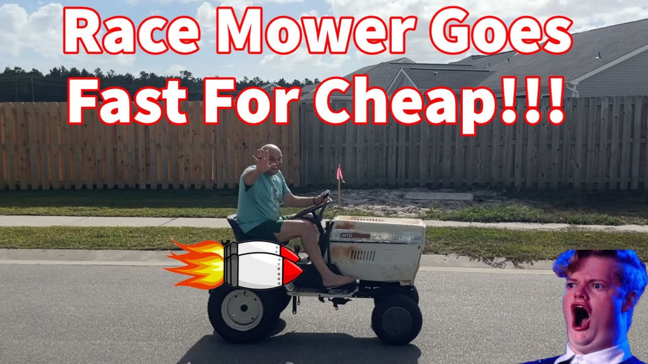 Cheap Speed for Your Race Mower!!!! Engine Pulley Swap and Gas Pedal Install!!!