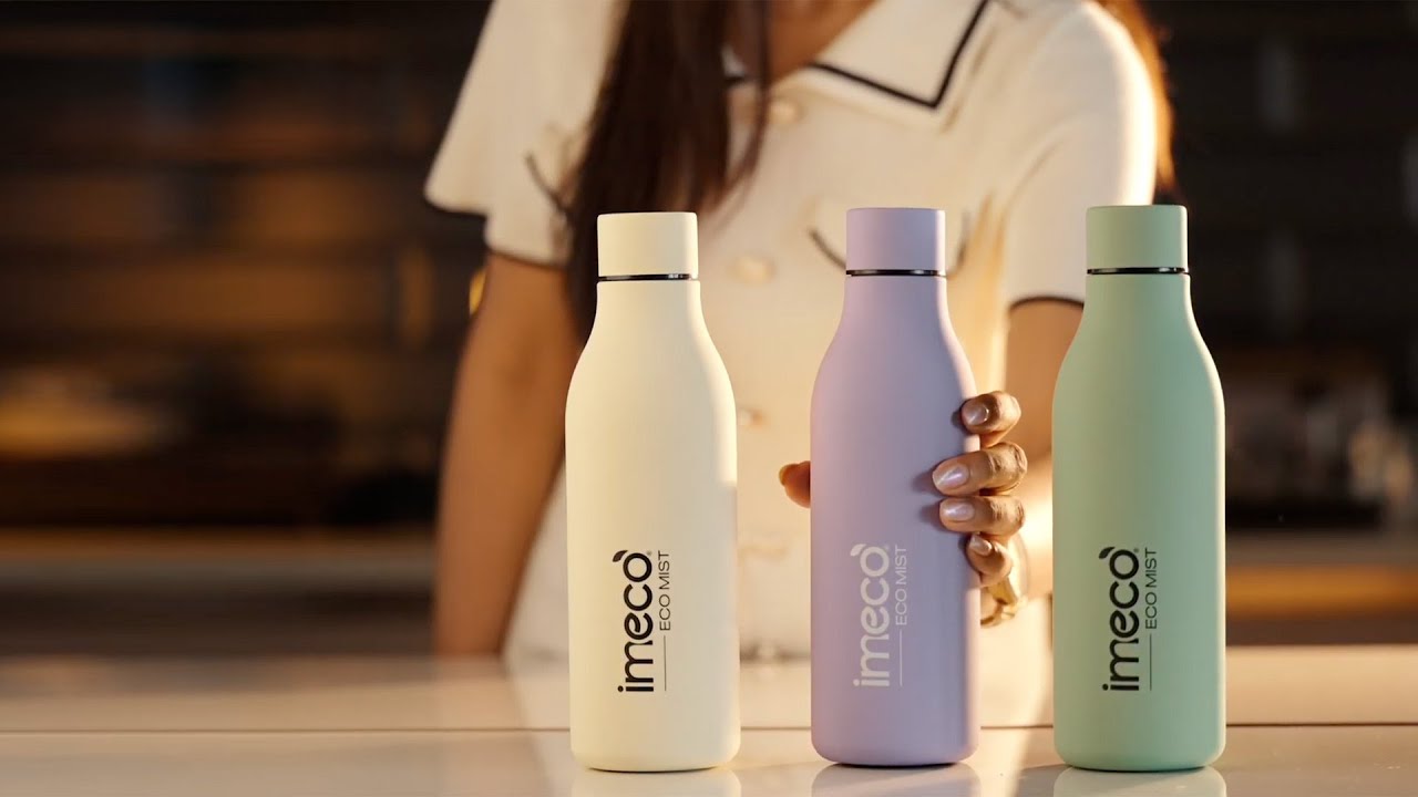 IMECO ECO MIST Stainless Steel Pastel Water Bottle | Rust-Resistant | Travel-Friendly