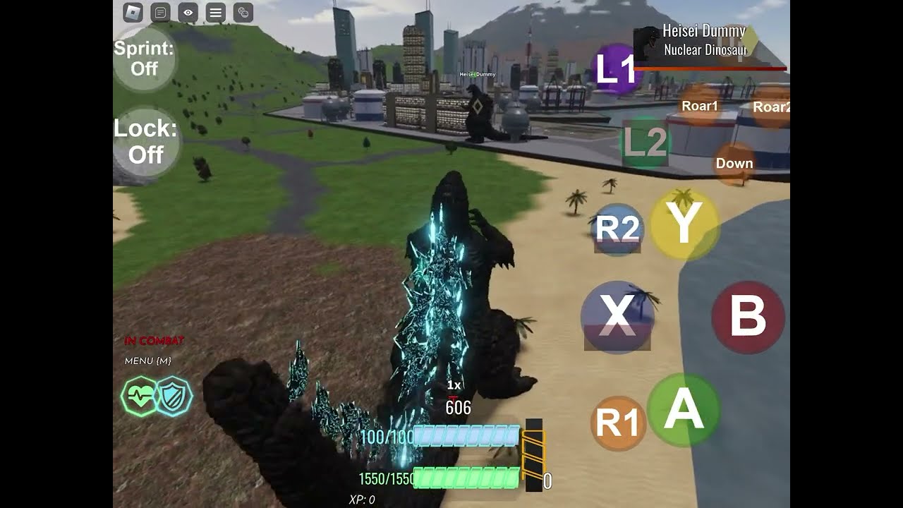 Godzilla minus one atomic beam! (Roblox Kaiju arisen)