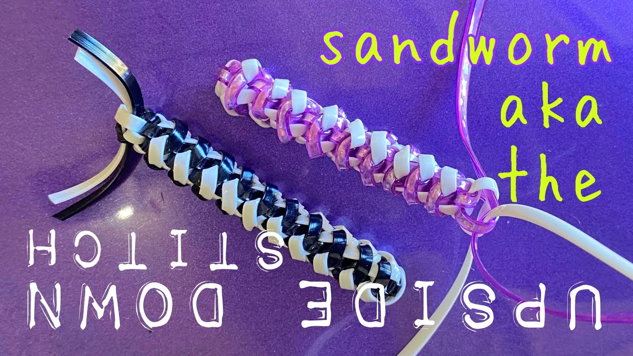 How to make the Sandworm/Upside Down Stitch for #lanyard #boondoggle #scoubidou