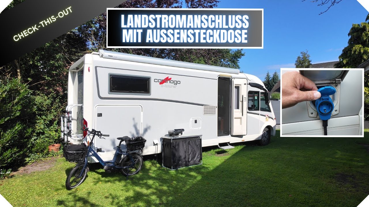 Landstromanschluss mit Außensteckdose