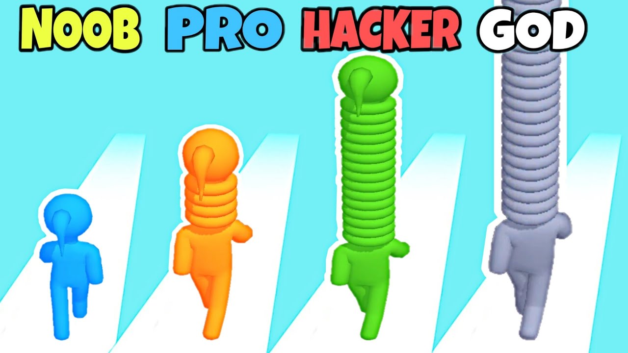 NOOB vs PRO vs HACKER vs GOD in Long Neck Run
