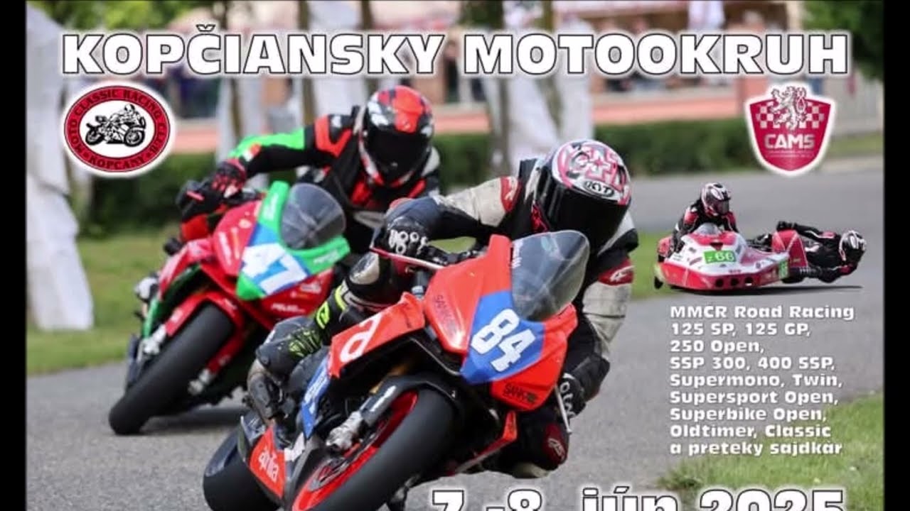 POZVÁNKA : KOPČANY -  7. - 8. 6. 2025 - Road Racing 