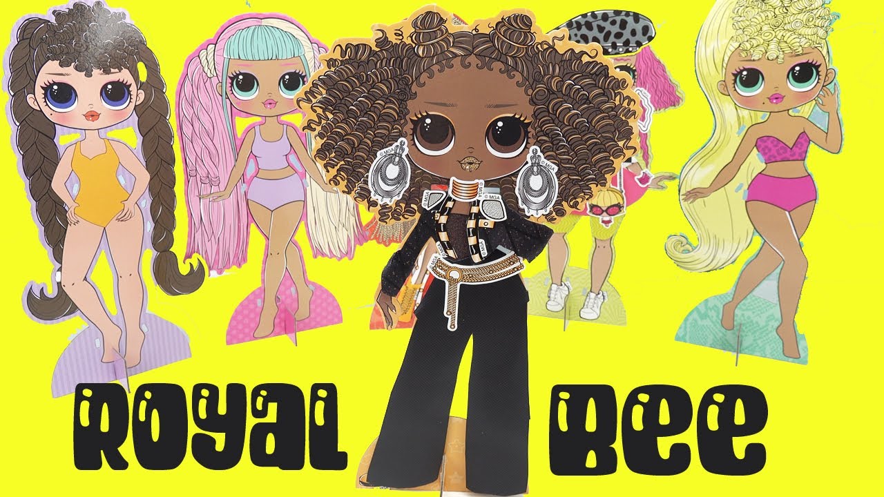 LOL Surprise OMG Dress Up Paper Doll Royal Bee! DIY Fashion Craft for Kids