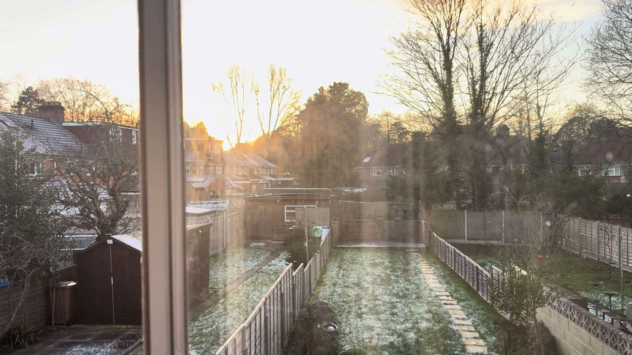 Ambient window view from Headington, Oxford on a winter sunny afternoon 202601