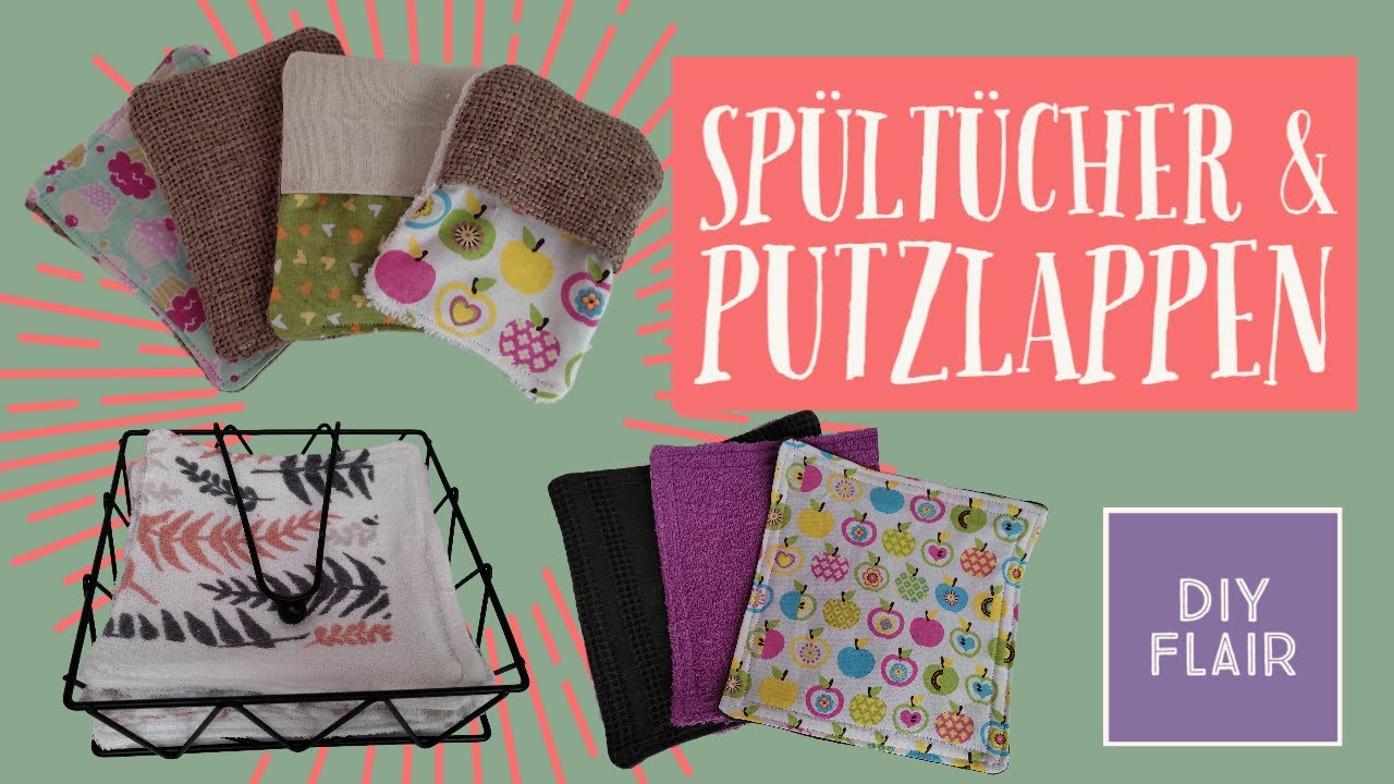 Spültücher nähen / Upcycling / DIY einfach / schnell / nachhaltig / Putztücher / Putzschwämme /