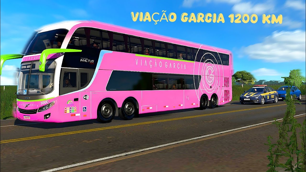 VIAÇÃO GARCIA VIAGEM LEVANDO PASSAGEIROS HOTEL MAPA EL DOURADO 1.56 
