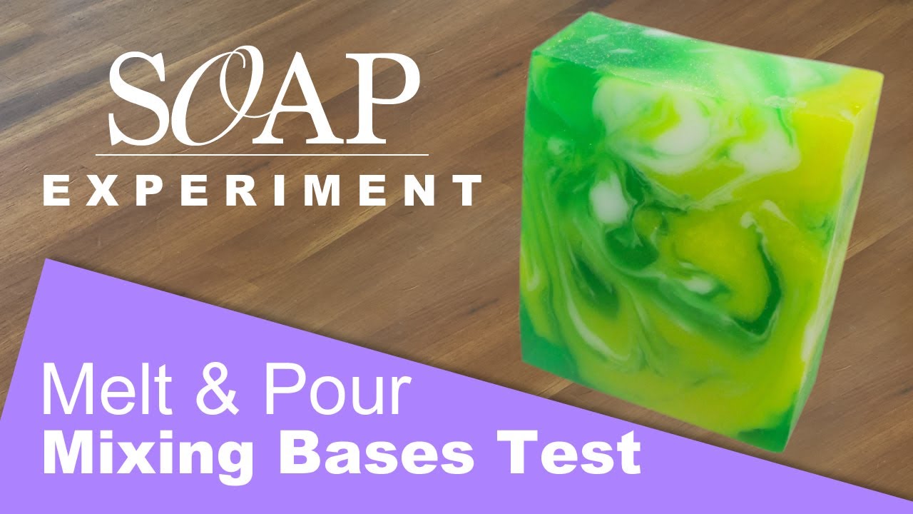 Melt & Pour, Mixing base test, Clear base with suspending base