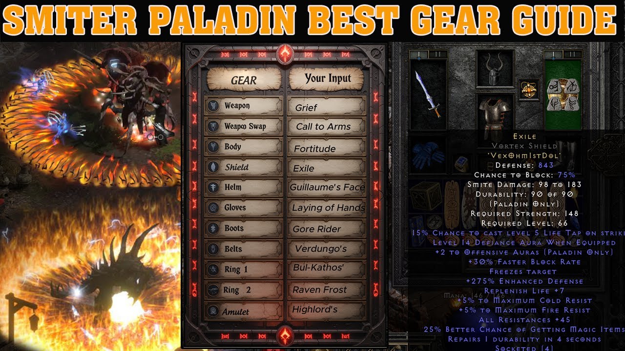 ⚔️ Smiter Paladin Build Best Gear Guide for Uber Tristram | Diablo 2 Resurrected