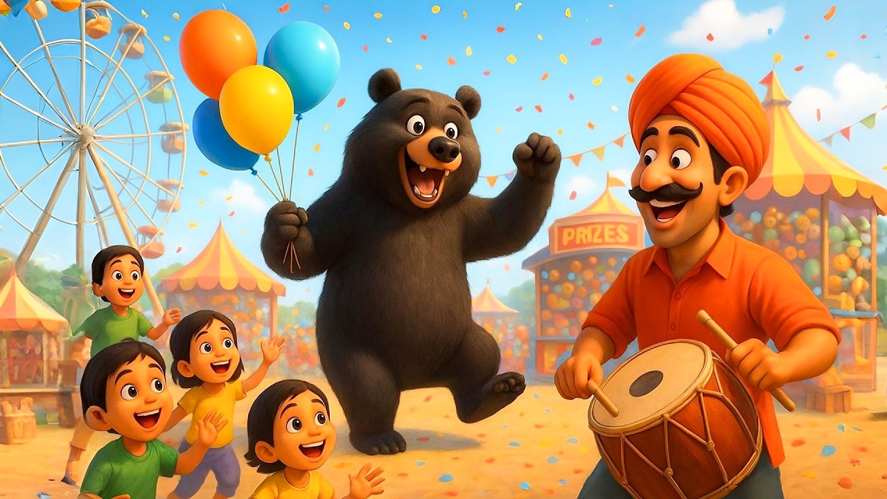 कालू मदारी आया - Kalu Madari Aaya | भालू नाचा 🐻 | Hindi Rhymes For Kids | Nursery Rhymes, #kidssongs