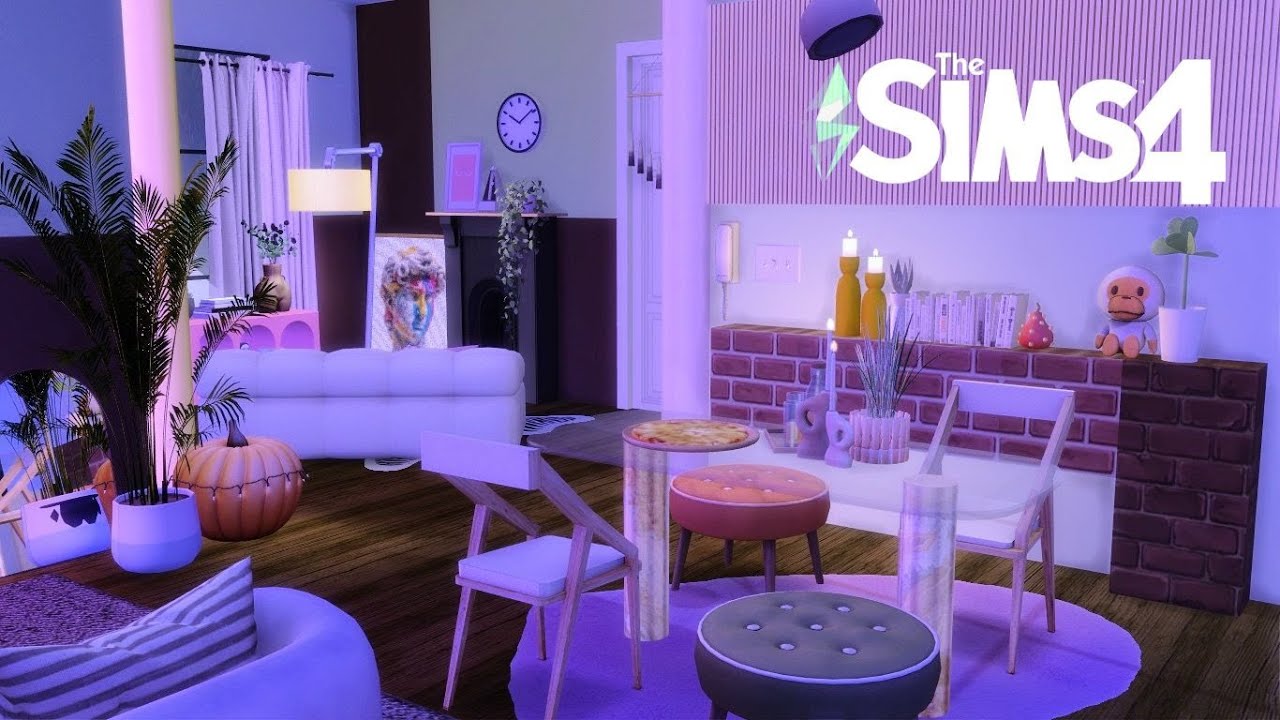 MODERN COLORFUL TINY HOUSE | CC+ | ROOM TOUR | STOP MOTION | THE SIMS 4