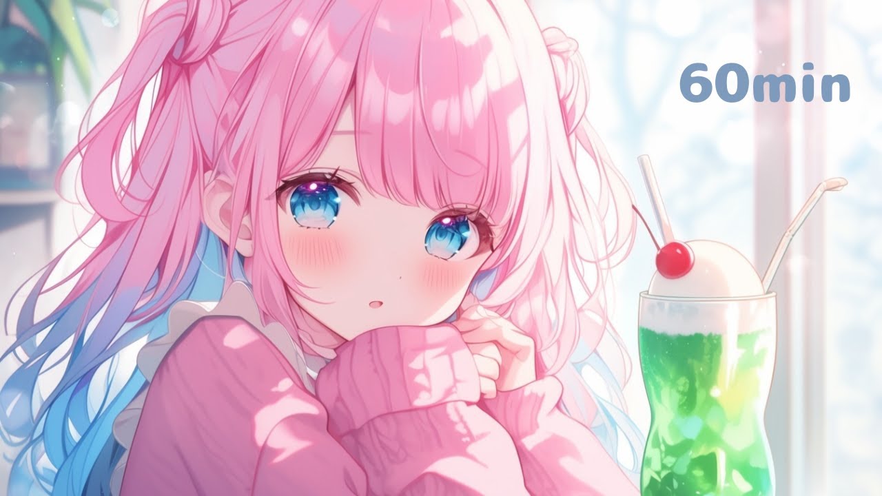 Cute Cafe BGM | メロンソーダ🍈Soft & Relaxing Music for Work, Study, Chill