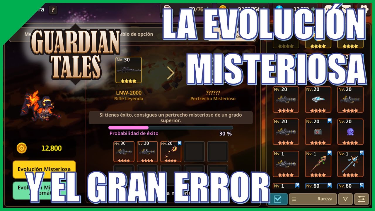EVITA ESTO y completa la colección con LA EVOLUCIÓN MISTERIOSA - Guardian Tales