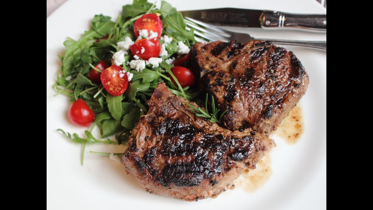 Grilled Lemon Rosemary Lamb Chops - Easy Yogurt Lamb Marinade Recipe