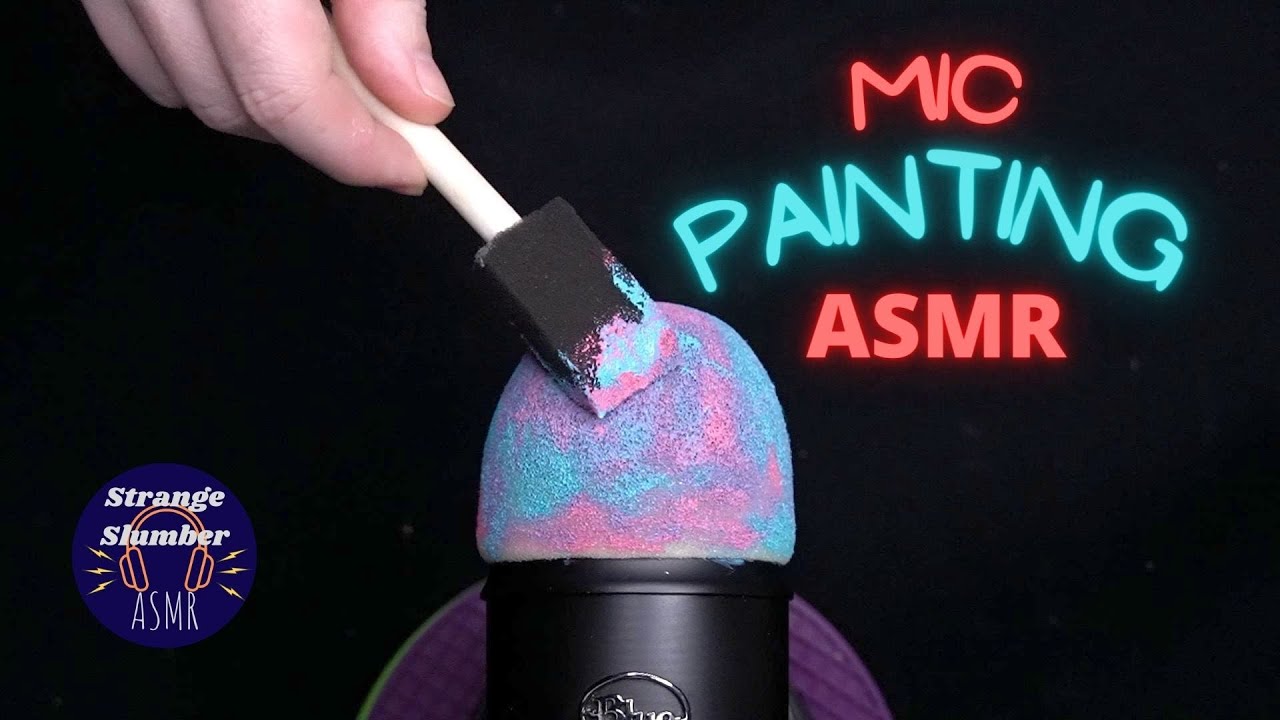 Mic Painting ASMR | No talking, only paint brushing