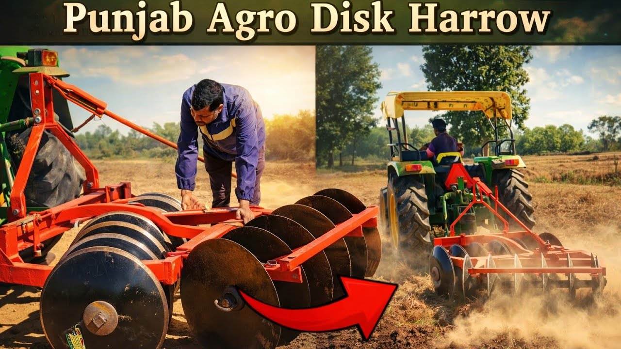 Extreme Test : Punjab Agro 14-Plate Disc Harrow in hard soil | सख्त मिट्टी में डिस्क हैरो का असली दम