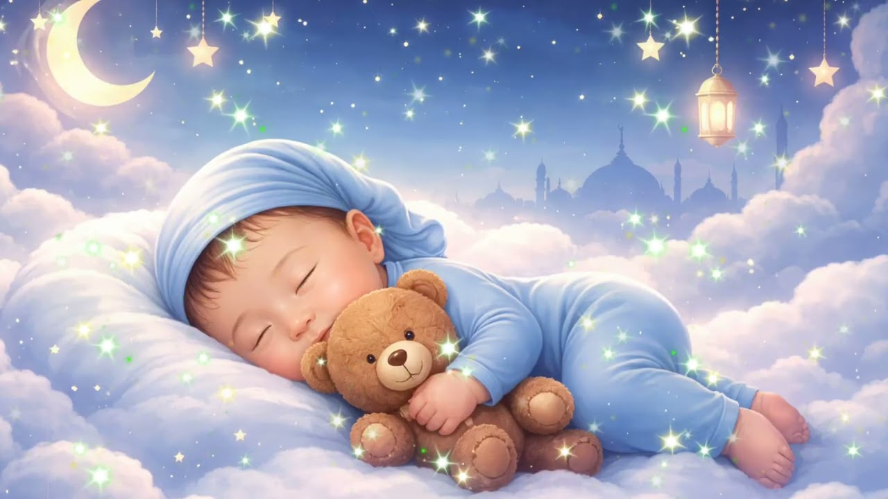 ✨ Ramadan Special Lullaby 🌙 Relaxing Sleep Music + Water Sound for Babies PART.36
