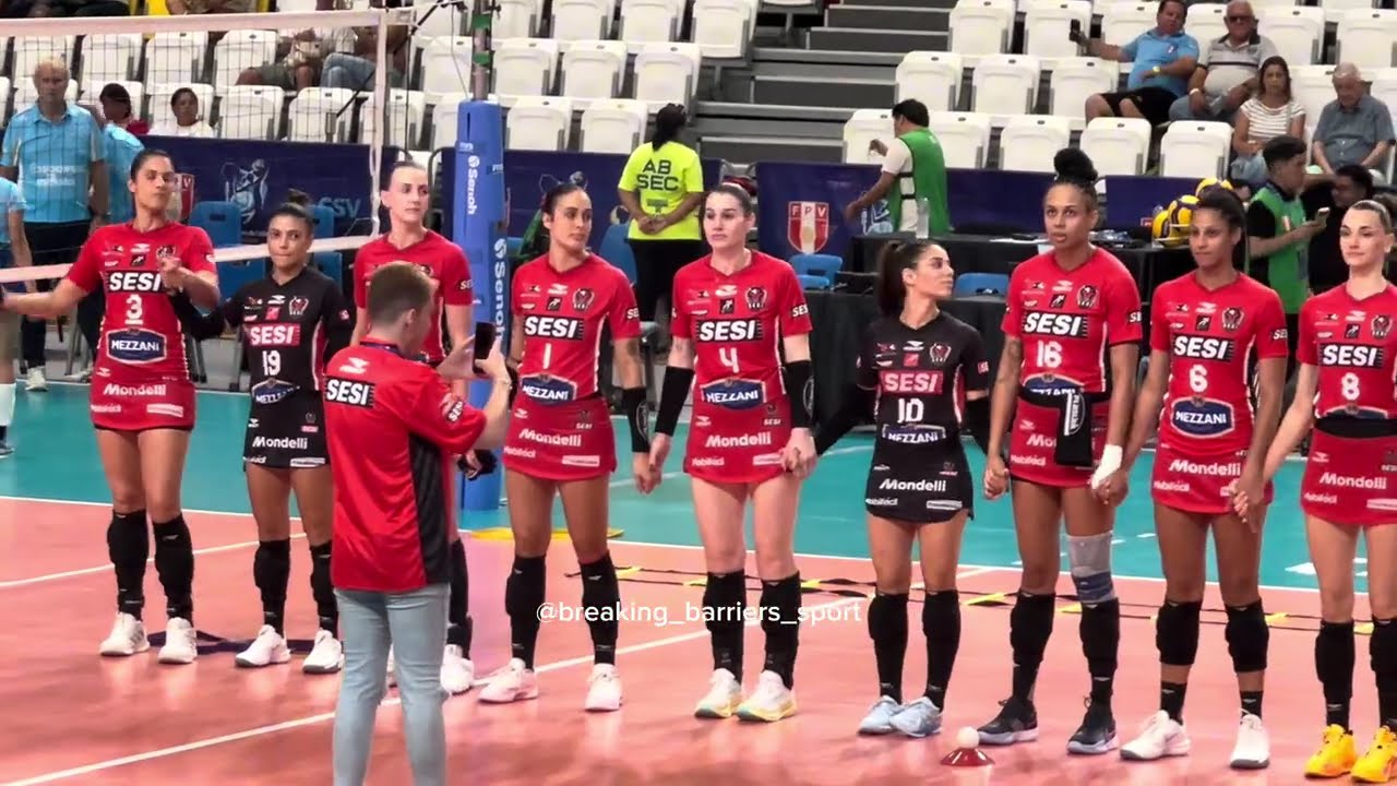 REGATAS LIMA vs SESI BAURU 🏐 As&iacute; fue el CALENTAMIENTO previo | Sudamericano 2026