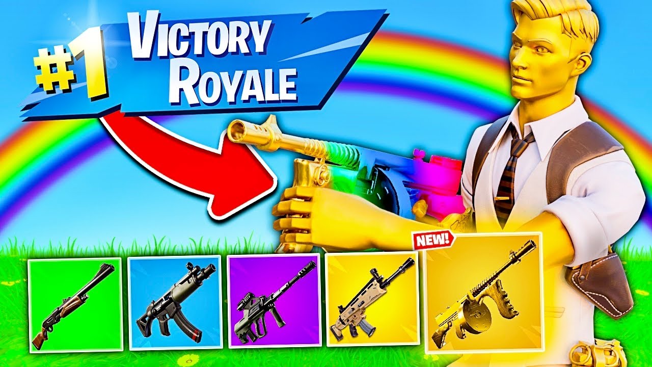 RAINBOW GUN CHALLENGE CON LE ARMI MITICHE!! Fortnite ITA