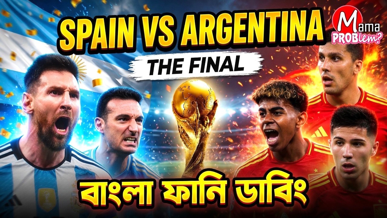 FINAL Argentina vs Spain Bangla Funny Dubbing|FIFA World Cup 2026&trade; Highlights  Mama Problem New