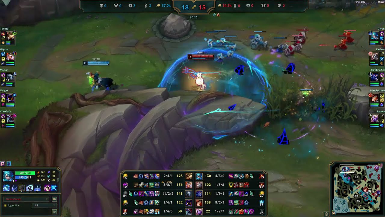 【LoL】Gwen VS Teemo