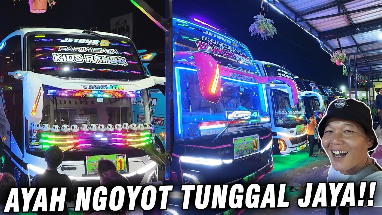 NGOYOT BUS TANPA DITDIM!! AYAH DITDIM NGOYOT BUS KIDS PANDA DAN 5 BUS TUNGGAL JAYA..