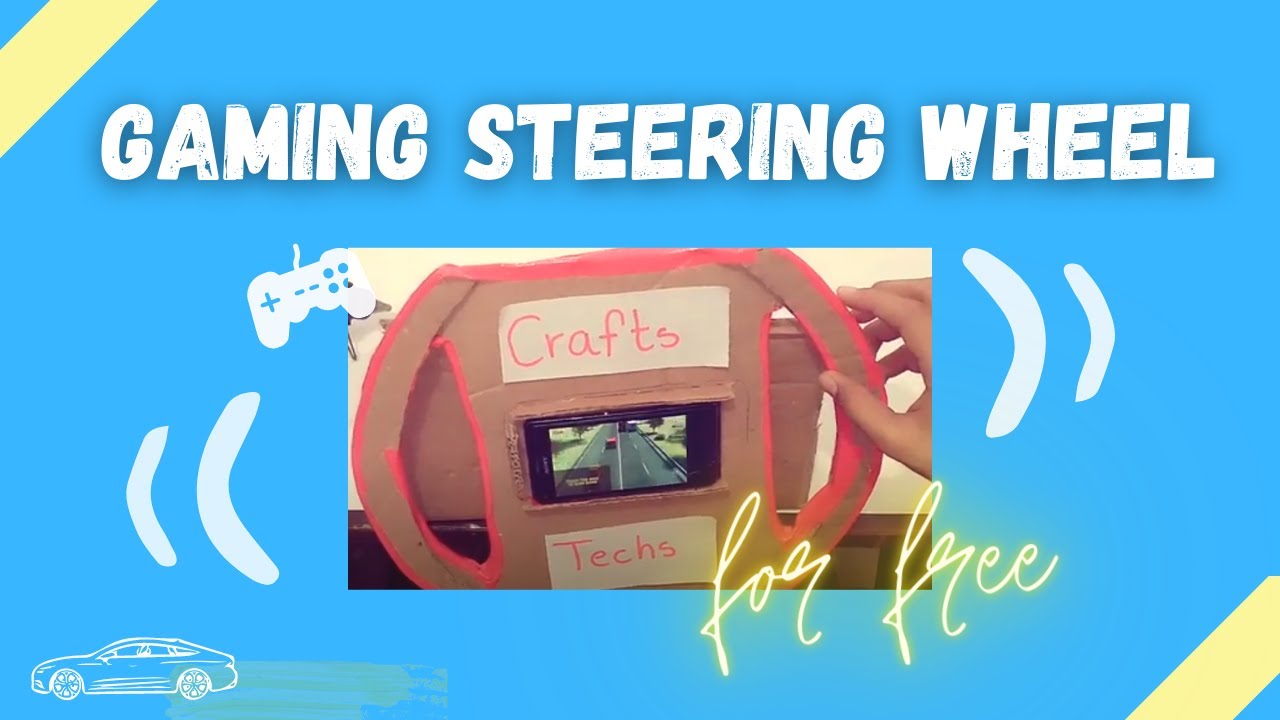 How to make GAMING STEERING WHEEL/MOBILE HOLDER | DIY Racing Game CONTROLLER/HOLDER for smartphone