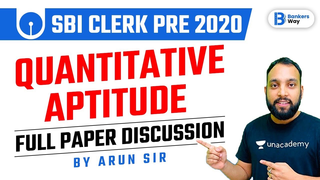 SBI CLERK PRE 2020 | Quantitative Aptitude | Full Paper Discussion | #Mathsbyarunsir