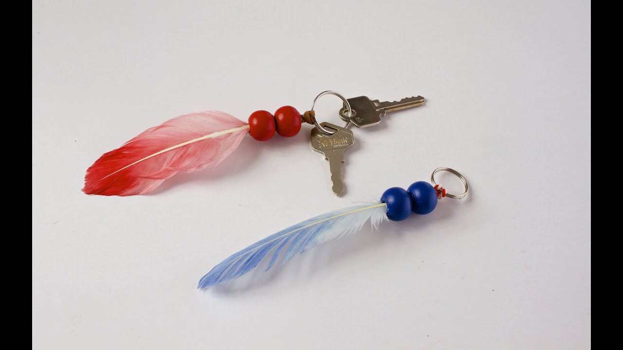DIY Feather Keyrings