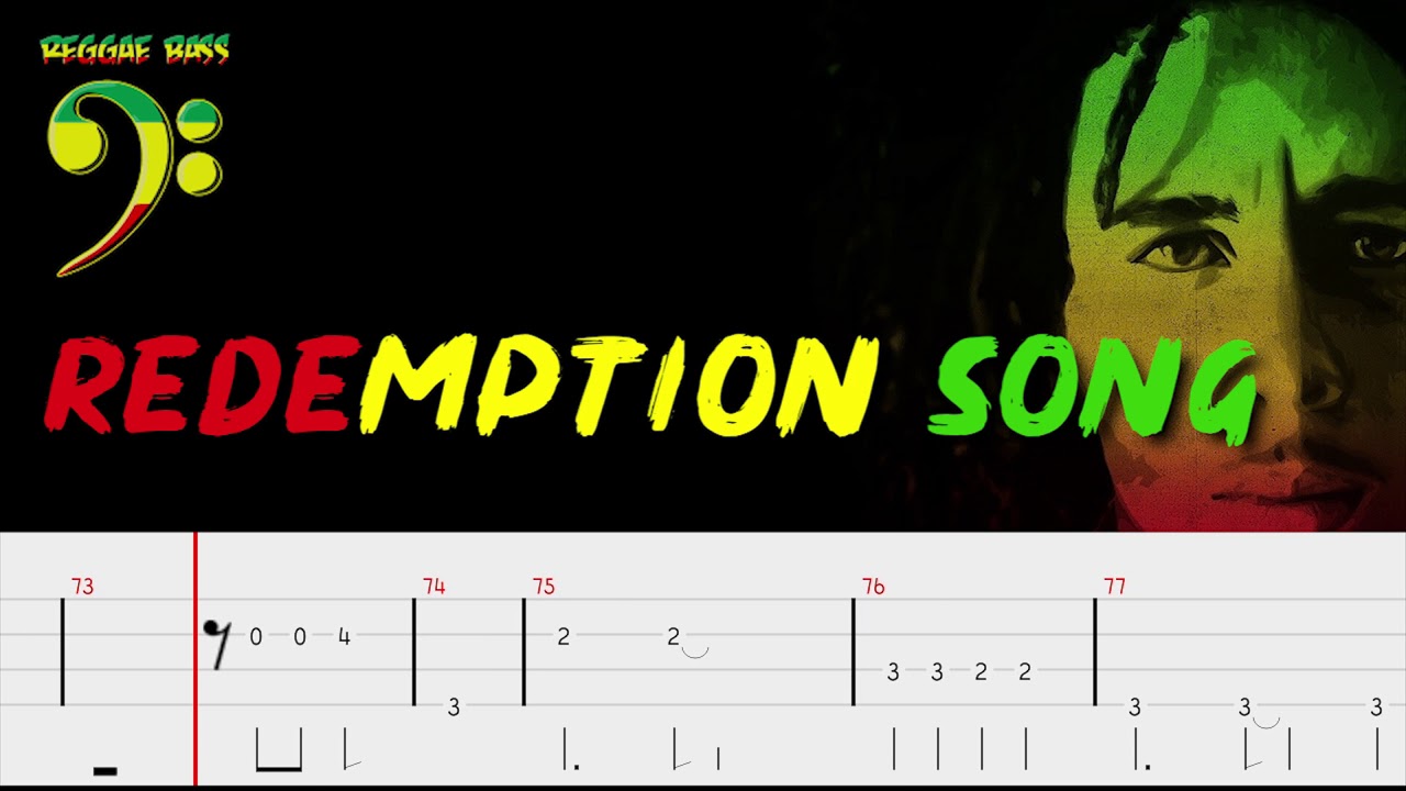 Bob Marley - Redemption Song (Bass Tabs) By Chami's Arts
