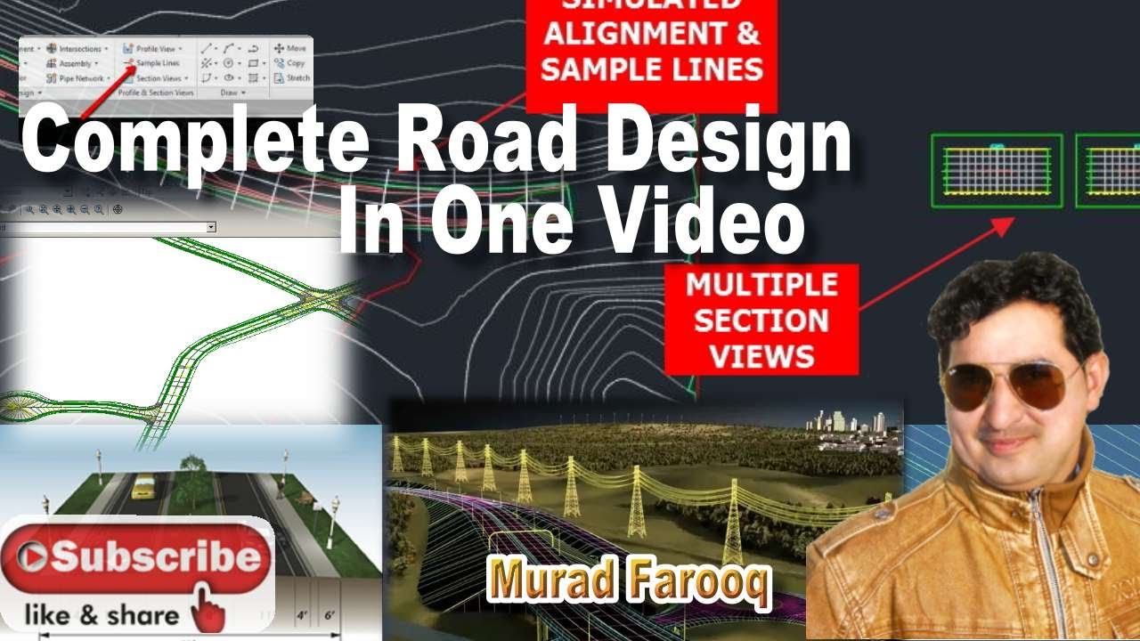 Complete Road Design in One Video from Start To End in Autodesk Civil 3D.