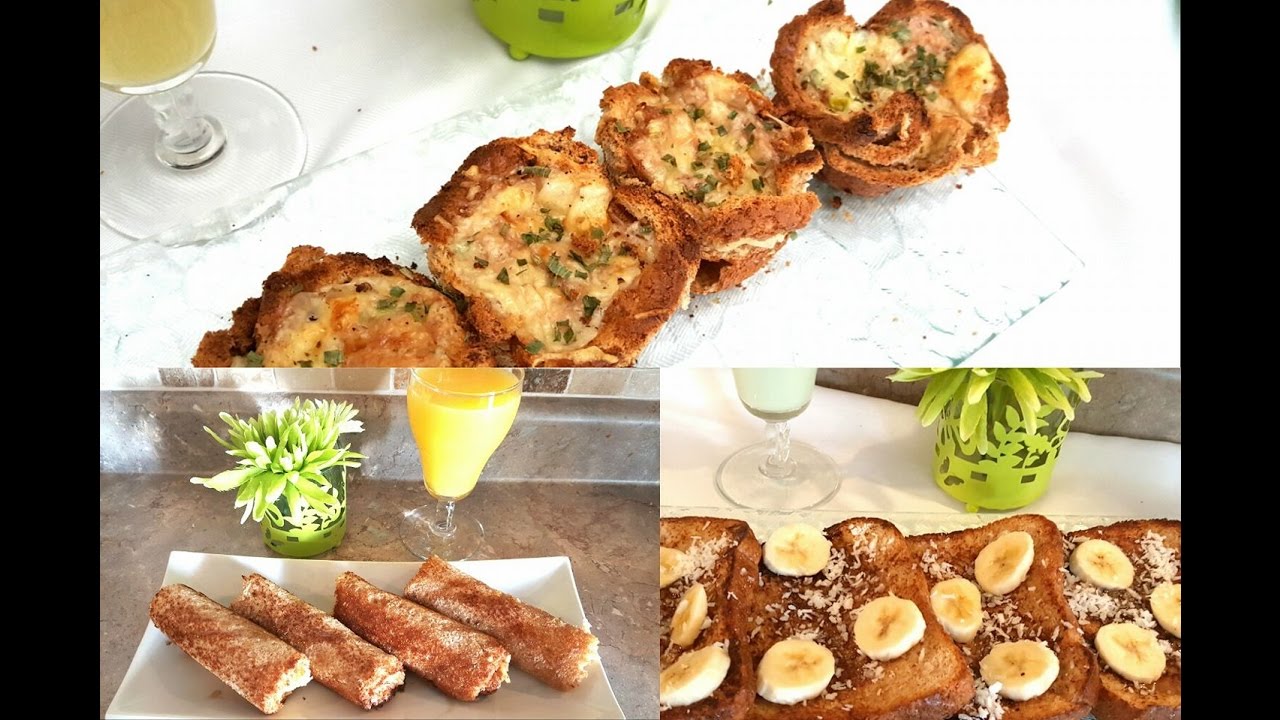 3 أفكار رائعة للفطور أو الكوطي (اللمجة)  في دقائق 💕💕easy breakfast ideas
