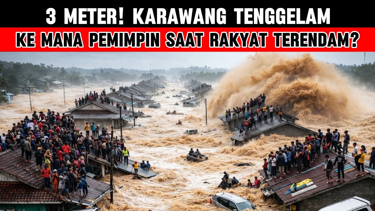 Karawang Tenggelam Lagi! Banjir 3 Meter Rendam Ribuan Rumah, Ke Mana Pemimpin Saat Rakyat Menderita?