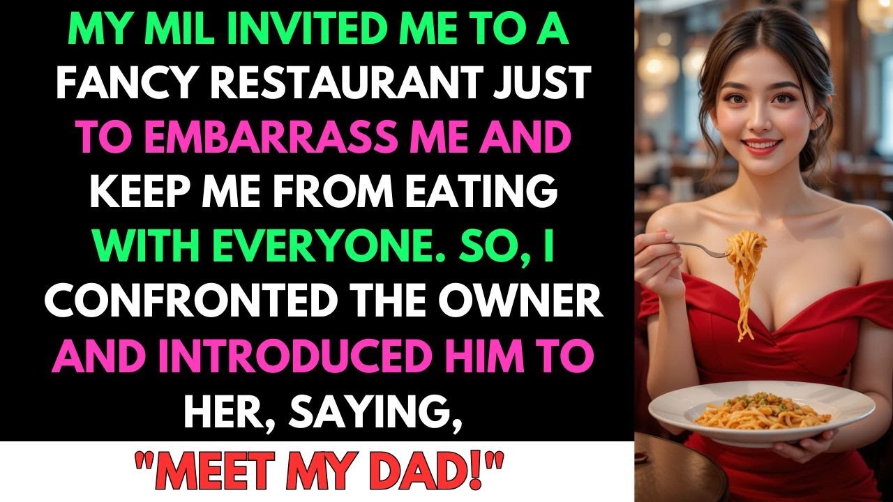 Mother-in-law acted superior, excluding me from dinner, but she was at my dad's restaurant.
