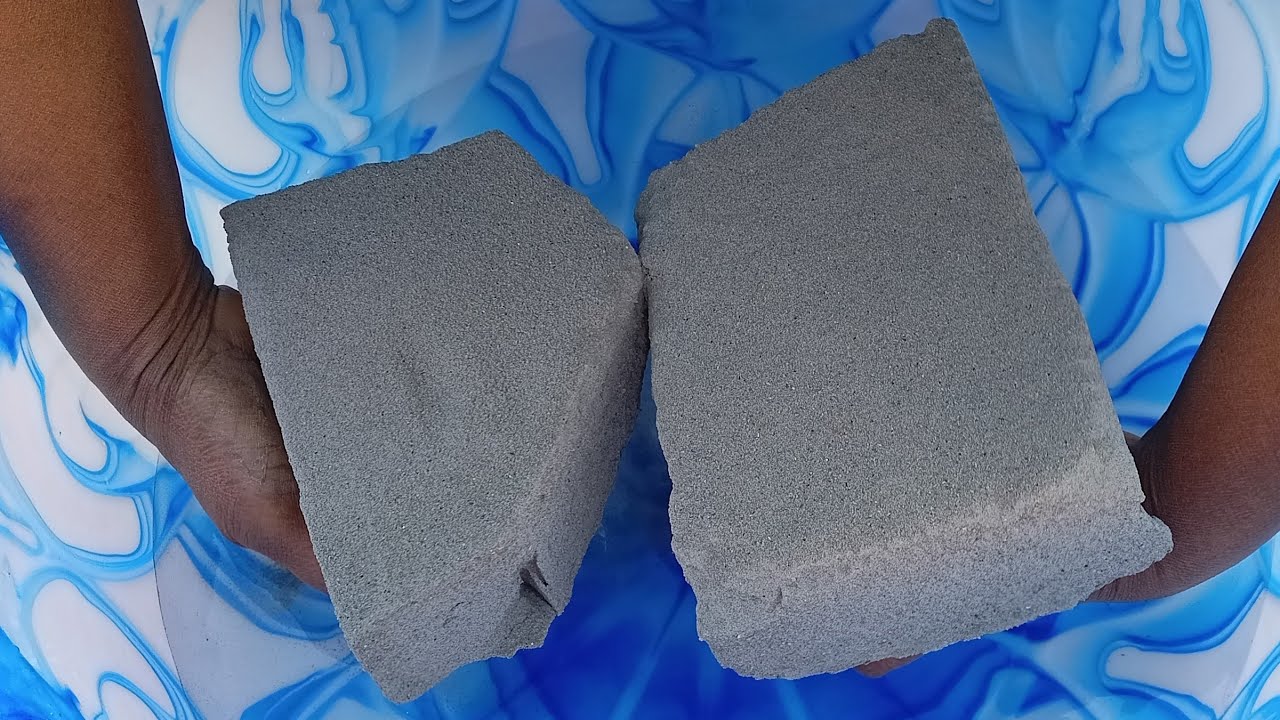 DUKE ASMR 🤤🌪️Pure Cement  Powdery Chunks dipping Crumble on Water 😍 🌊 very Satisfying 😌