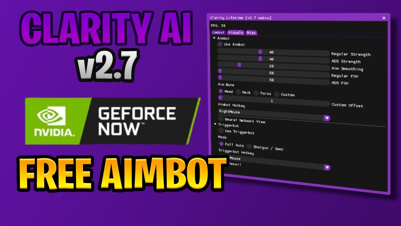 *FREE* GEFORCE NOW AIMBOT ( TUTORIAL / SETUP ) | Clarity AI V2.7