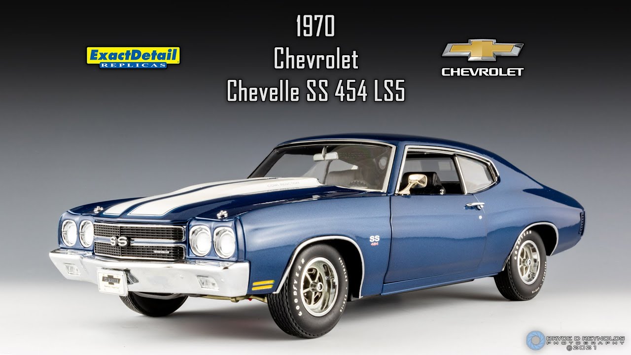 1:18 Exact Detail 1970 Chevrolet Chevelle SS 454 LS5 in Fathom Blue Showcase